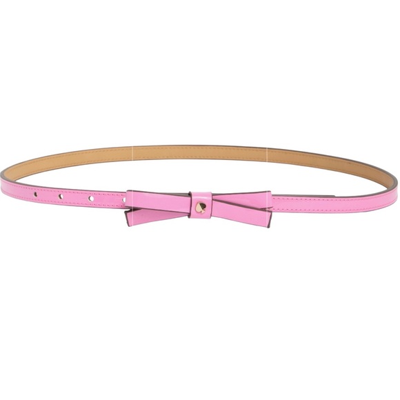Kate Spade New York NWT Xl Pink Shoestring bow belt 12mm - Picture 1 of 11